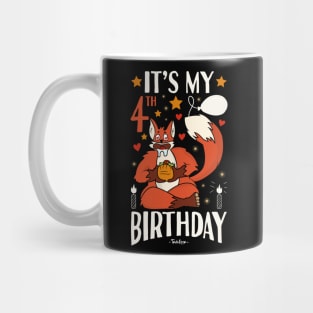 It's My 4th Birthday Fox And Tacos Gifts Mug